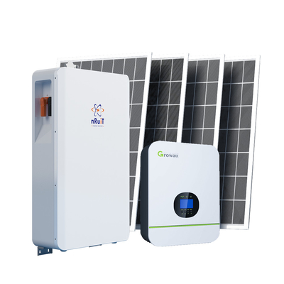 kits solaires électriques de panneau solaire de ménage du système 5Kwh de 100ah 48V