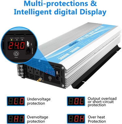 Inverseur solaire hybride pur 3000W MSDS UN38.3 d'onde sinusoïdale de DC24V