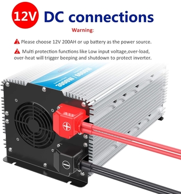 Affichage pur d'affichage à cristaux liquides de l'inverseur 12V 24V d'onde sinusoïdale 3000 de watt à télécommande