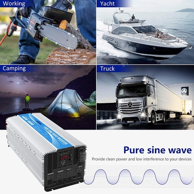 Inverseur pur solaire hybride résistant de puissance d'onde sinusoïdale de l'inverseur LED 4000W de 12V 2.4A