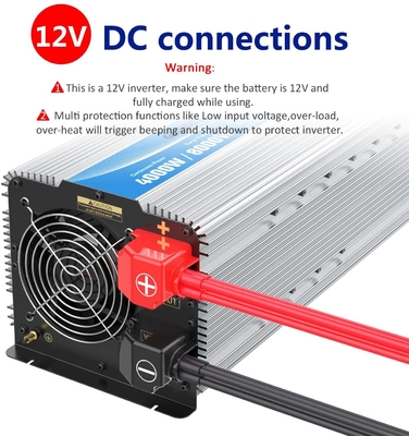 Inverseur pur solaire hybride résistant de puissance d'onde sinusoïdale de l'inverseur LED 4000W de 12V 2.4A